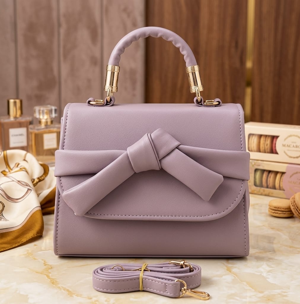 Lavender Bow Handbag photo 2