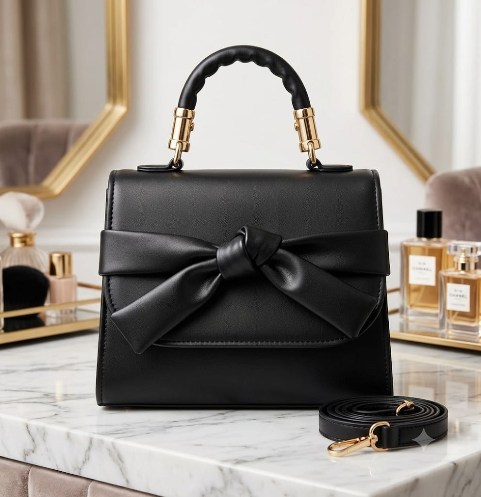 Black Bow Handbag