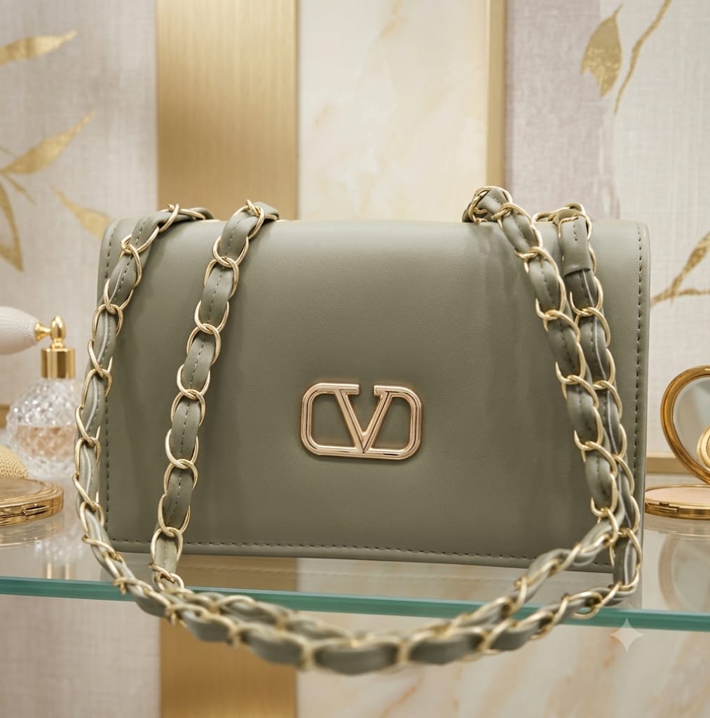 Olive Blush Chain Crossbody Bag