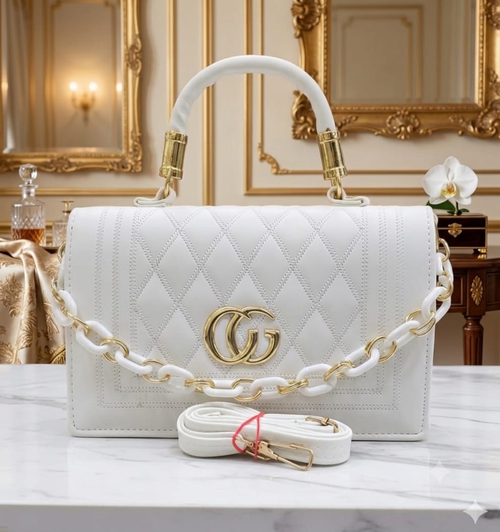 Gold Emblem Shoulder Bag
