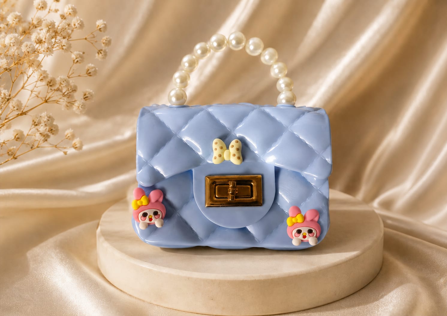 Pearl Handle Mini Quilted Handbag